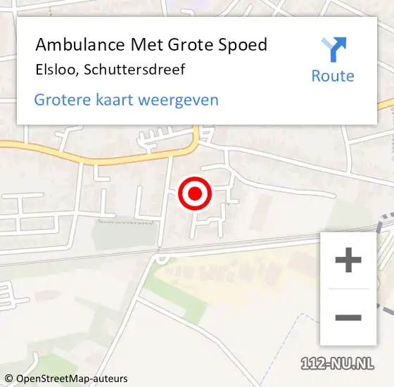 Locatie op kaart van de 112 melding: Ambulance Met Grote Spoed Naar Elsloo, Schuttersdreef op 5 maart 2021 08:45