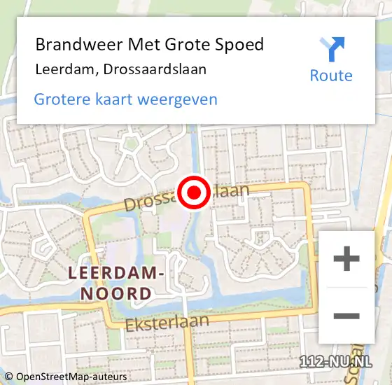 Locatie op kaart van de 112 melding: Brandweer Met Grote Spoed Naar Leerdam, Drossaardslaan op 5 maart 2021 13:58