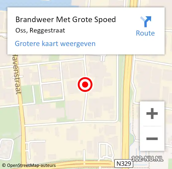 Locatie op kaart van de 112 melding: Brandweer Met Grote Spoed Naar Oss, Reggestraat op 5 maart 2021 14:03