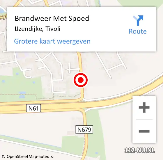 Locatie op kaart van de 112 melding: Brandweer Met Spoed Naar IJzendijke, Tivoli op 5 maart 2021 14:44