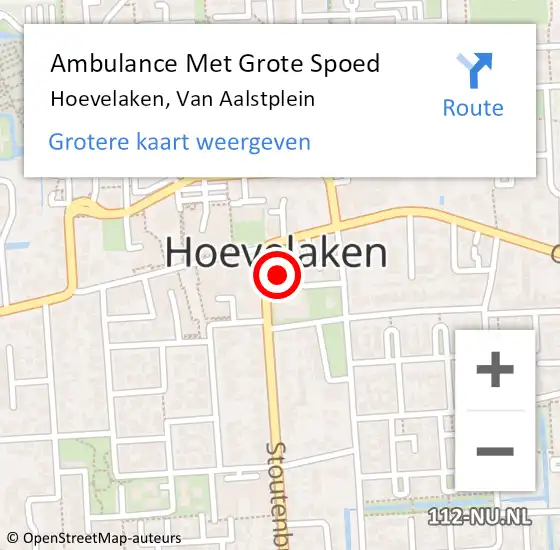 Locatie op kaart van de 112 melding: Ambulance Met Grote Spoed Naar Hoevelaken, Van Aalstplein op 5 maart 2021 16:01