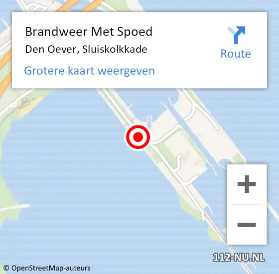 Locatie op kaart van de 112 melding: Brandweer Met Spoed Naar Den Oever, Sluiskolkkade op 5 maart 2021 17:44