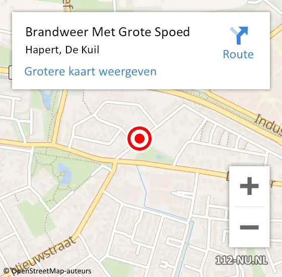 Locatie op kaart van de 112 melding: Brandweer Met Grote Spoed Naar Hapert, De Kuil op 5 maart 2021 18:14