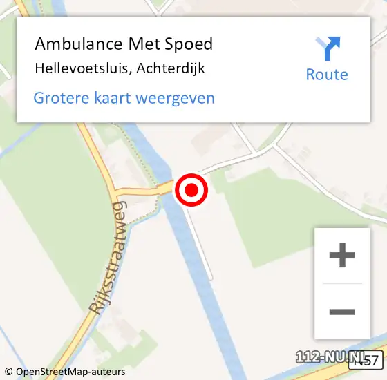 Locatie op kaart van de 112 melding: Ambulance Met Spoed Naar Hellevoetsluis, Achterdijk op 5 maart 2021 19:00