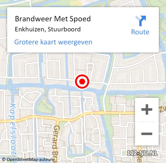 Locatie op kaart van de 112 melding: Brandweer Met Spoed Naar Enkhuizen, Stuurboord op 6 maart 2021 12:38