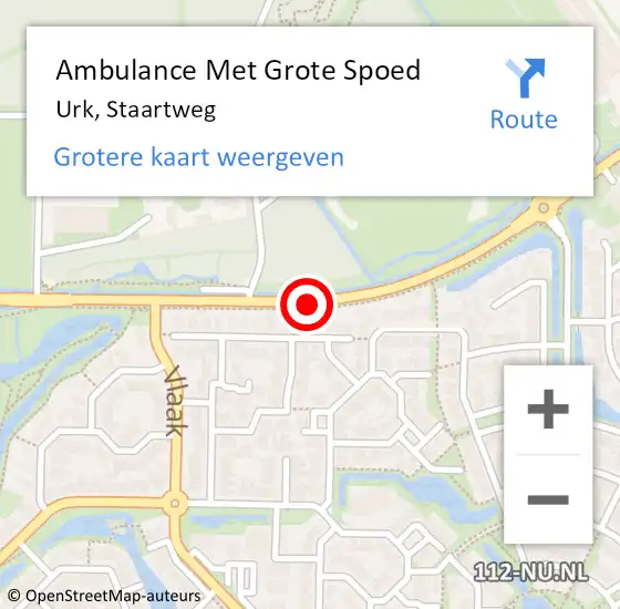 Locatie op kaart van de 112 melding: Ambulance Met Grote Spoed Naar Urk, Staartweg op 6 maart 2021 15:45