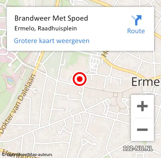 Locatie op kaart van de 112 melding: Brandweer Met Spoed Naar Ermelo, Raadhuisplein op 6 maart 2021 16:55