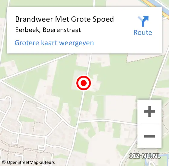 Locatie op kaart van de 112 melding: Brandweer Met Grote Spoed Naar Eerbeek, Boerenstraat op 6 maart 2021 22:05