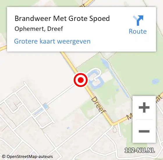 Locatie op kaart van de 112 melding: Brandweer Met Grote Spoed Naar Ophemert, Dreef op 7 maart 2021 04:45