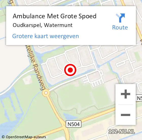 Locatie op kaart van de 112 melding: Ambulance Met Grote Spoed Naar Oudkarspel, Watermunt op 7 maart 2021 11:36