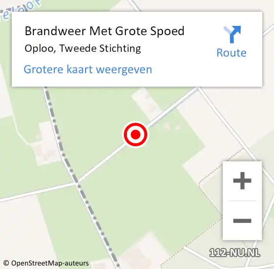 Locatie op kaart van de 112 melding: Brandweer Met Grote Spoed Naar Oploo, Tweede Stichting op 7 maart 2021 17:00