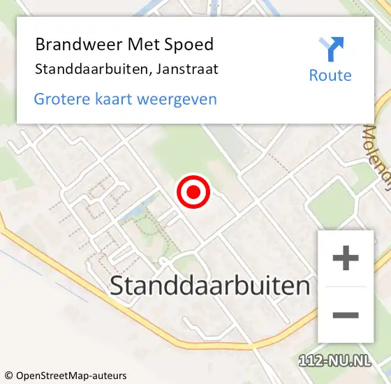 Locatie op kaart van de 112 melding: Brandweer Met Spoed Naar Standdaarbuiten, Noord op 4 juni 2014 06:46