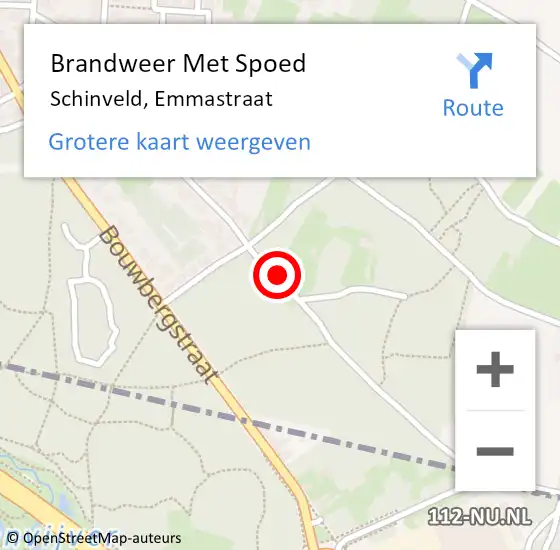 Locatie op kaart van de 112 melding: Brandweer Met Spoed Naar Schinveld, Emmastraat op 7 maart 2021 20:25