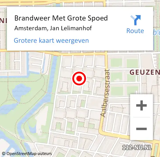 Locatie op kaart van de 112 melding: Brandweer Met Grote Spoed Naar Amsterdam, Jan Lelimanhof op 8 maart 2021 20:51