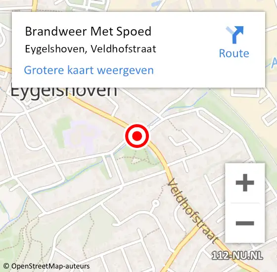 Locatie op kaart van de 112 melding: Brandweer Met Spoed Naar Eygelshoven, Veldhofstraat op 8 maart 2021 23:51