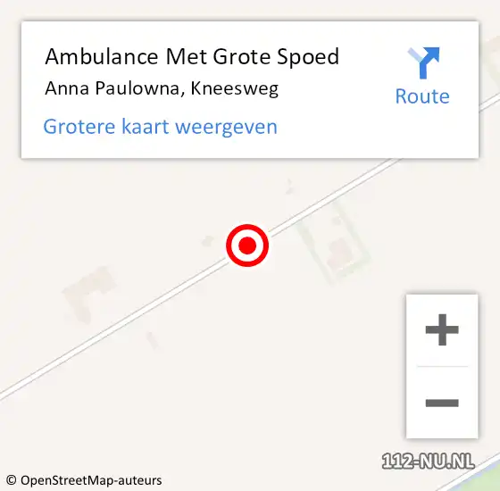 Locatie op kaart van de 112 melding: Ambulance Met Grote Spoed Naar Anna Paulowna, Kneesweg op 9 maart 2021 08:09