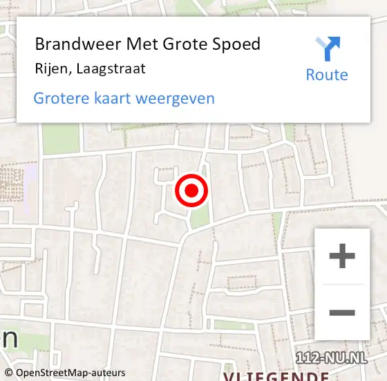 Locatie op kaart van de 112 melding: Brandweer Met Grote Spoed Naar Rijen, Laagstraat op 9 maart 2021 16:57