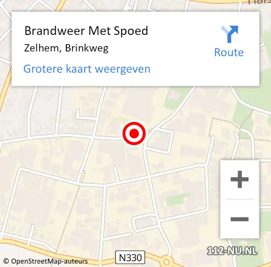 Locatie op kaart van de 112 melding: Brandweer Met Spoed Naar Zelhem, Brinkweg op 10 maart 2021 11:36