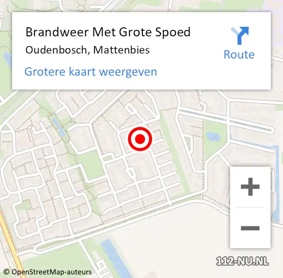 Locatie op kaart van de 112 melding: Brandweer Met Grote Spoed Naar Oudenbosch, Mattenbies op 10 maart 2021 16:28