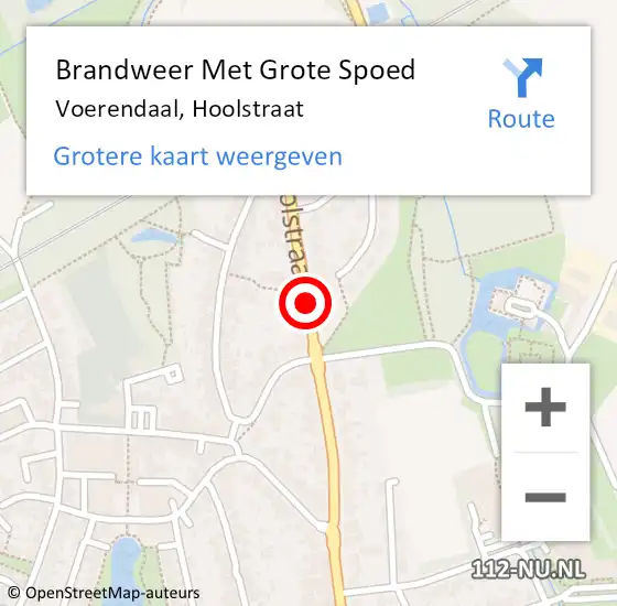 Locatie op kaart van de 112 melding: Brandweer Met Grote Spoed Naar Voerendaal, Hoolstraat op 11 maart 2021 08:31