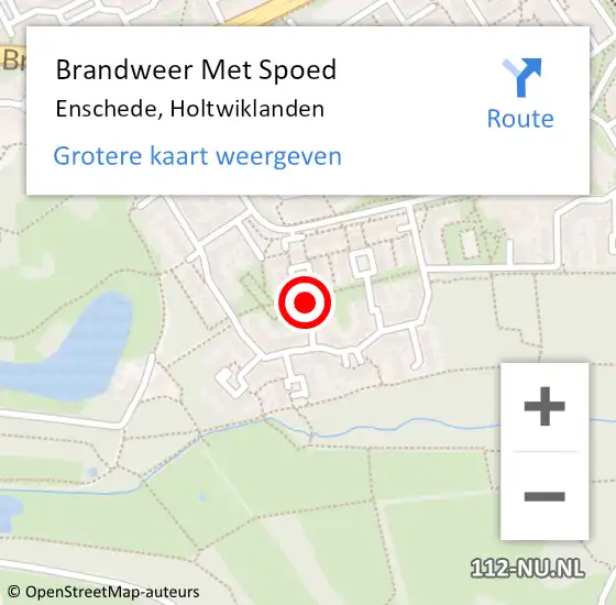 Locatie op kaart van de 112 melding: Brandweer Met Spoed Naar Enschede, Holtwiklanden op 11 maart 2021 11:56