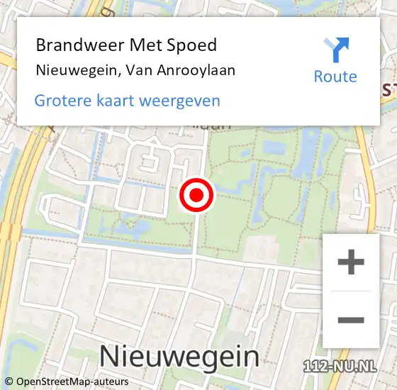 Locatie op kaart van de 112 melding: Brandweer Met Spoed Naar Nieuwegein, Van Anrooylaan op 12 maart 2021 17:41