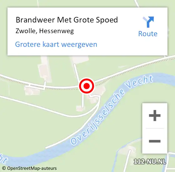 Locatie op kaart van de 112 melding: Brandweer Met Grote Spoed Naar Zwolle, Hessenweg op 12 maart 2021 19:16