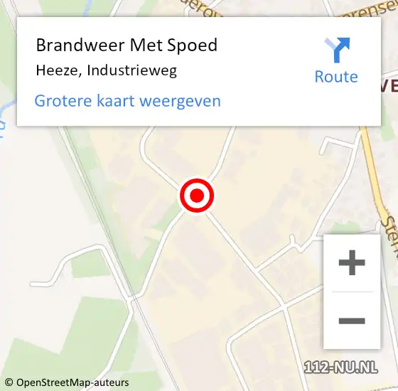 Locatie op kaart van de 112 melding: Brandweer Met Spoed Naar Heeze, Industrieweg op 13 maart 2021 09:49