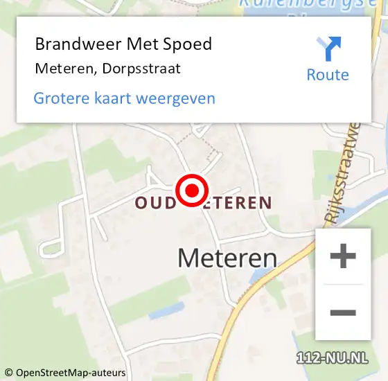 Locatie op kaart van de 112 melding: Brandweer Met Spoed Naar Meteren, Dorpsstraat op 13 maart 2021 13:12