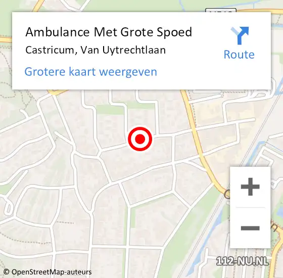 Locatie op kaart van de 112 melding: Ambulance Met Grote Spoed Naar Castricum, Van Uytrechtlaan op 13 maart 2021 13:45
