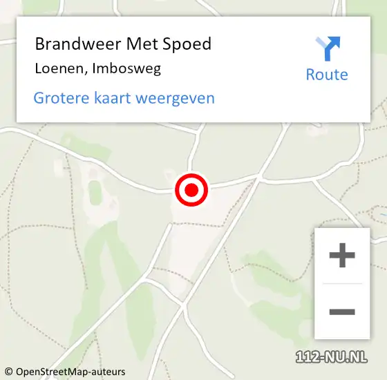 Locatie op kaart van de 112 melding: Brandweer Met Spoed Naar Loenen, Imbosweg op 13 maart 2021 16:11