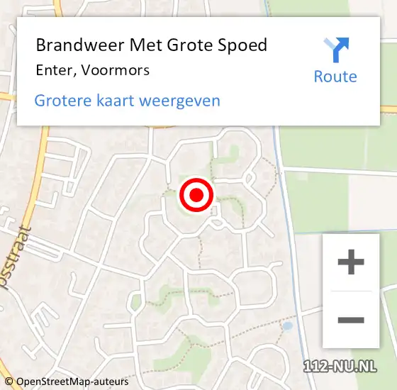 Locatie op kaart van de 112 melding: Brandweer Met Grote Spoed Naar Enter, Voormors op 14 maart 2021 00:31