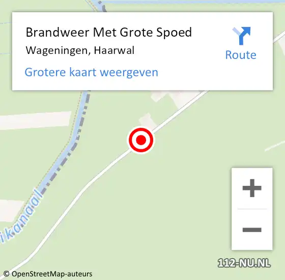 Locatie op kaart van de 112 melding: Brandweer Met Grote Spoed Naar Wageningen, Haarwal op 14 maart 2021 10:14