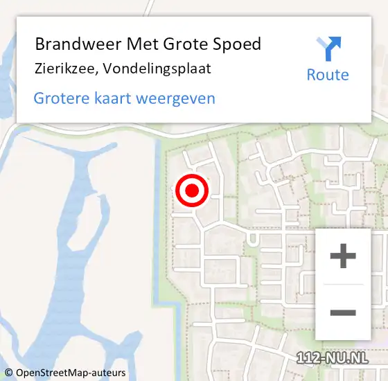 Locatie op kaart van de 112 melding: Brandweer Met Grote Spoed Naar Zierikzee, Vondelingsplaat op 15 maart 2021 10:38