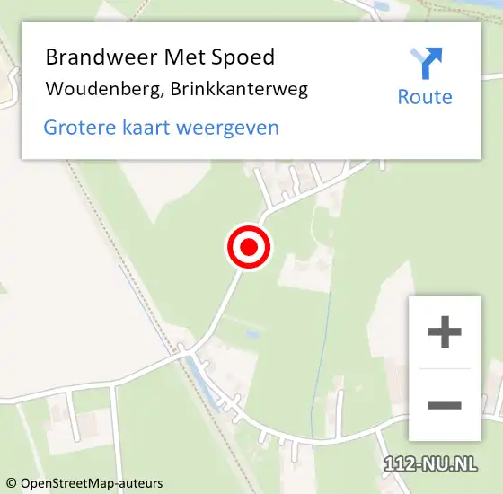 Locatie op kaart van de 112 melding: Brandweer Met Spoed Naar Woudenberg, Brinkkanterweg op 5 juni 2014 00:10