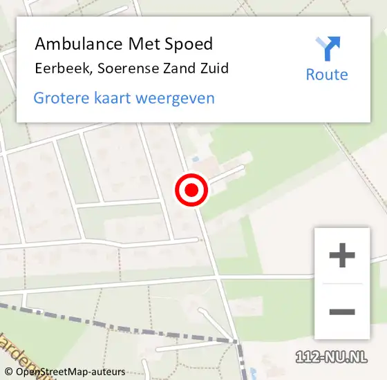 Locatie op kaart van de 112 melding: Ambulance Met Spoed Naar Eerbeek, Soerense Zand Zuid op 16 maart 2021 14:44