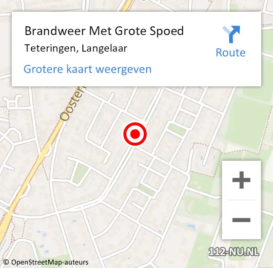 Locatie op kaart van de 112 melding: Brandweer Met Grote Spoed Naar Teteringen, Langelaar op 17 maart 2021 15:25