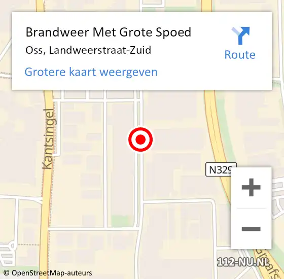 Locatie op kaart van de 112 melding: Brandweer Met Grote Spoed Naar Oss, Landweerstraat-Zuid op 18 maart 2021 19:46