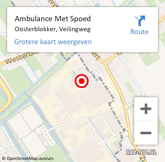 Locatie op kaart van de 112 melding: Ambulance Met Spoed Naar Oosterblokker, Veilingweg op 19 maart 2021 07:50