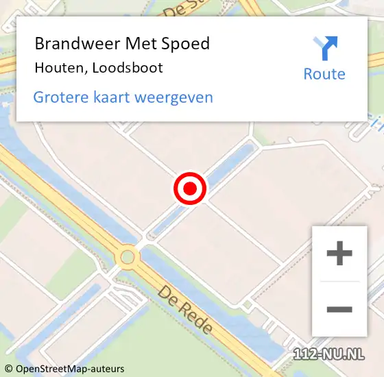 Locatie op kaart van de 112 melding: Brandweer Met Spoed Naar Houten, Loodsboot op 19 maart 2021 14:35