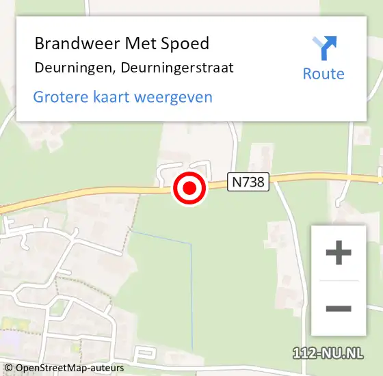 Locatie op kaart van de 112 melding: Brandweer Met Spoed Naar Deurningen, Deurningerstraat op 20 maart 2021 12:28