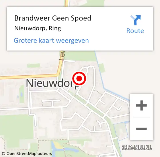 Locatie op kaart van de 112 melding: Brandweer Geen Spoed Naar Nieuwdorp, Ring op 20 maart 2021 17:38