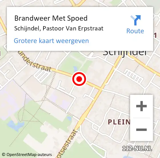 Locatie op kaart van de 112 melding: Brandweer Met Spoed Naar Schijndel, Pastoor Van Erpstraat op 20 maart 2021 18:33