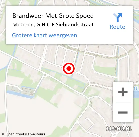 Locatie op kaart van de 112 melding: Brandweer Met Grote Spoed Naar Meteren, G.H.C.F.Siebrandsstraat op 20 maart 2021 19:38