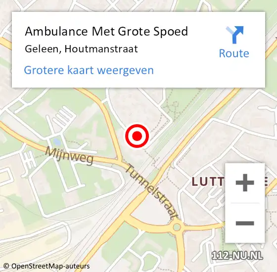 Locatie op kaart van de 112 melding: Ambulance Met Grote Spoed Naar Geleen, Houtmanstraat op 5 juni 2014 13:37