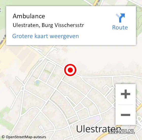 Locatie op kaart van de 112 melding: Ambulance Ulestraten, Burg Visschersstr op 5 juni 2014 14:25