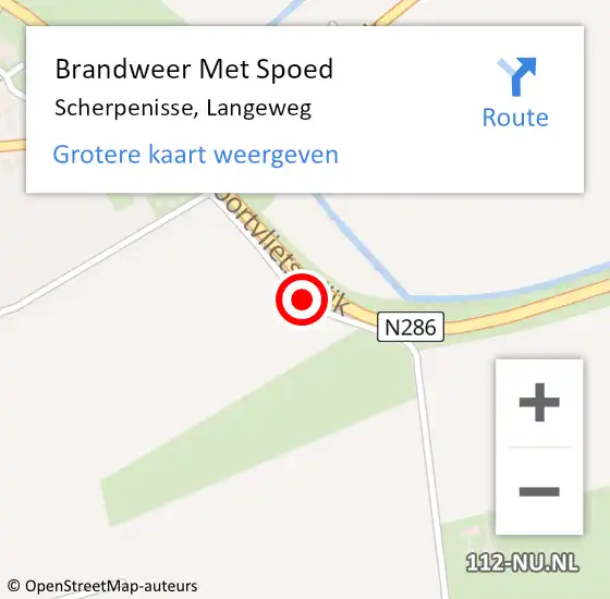 Locatie op kaart van de 112 melding: Brandweer Met Spoed Naar Scherpenisse, Langeweg op 22 maart 2021 16:23