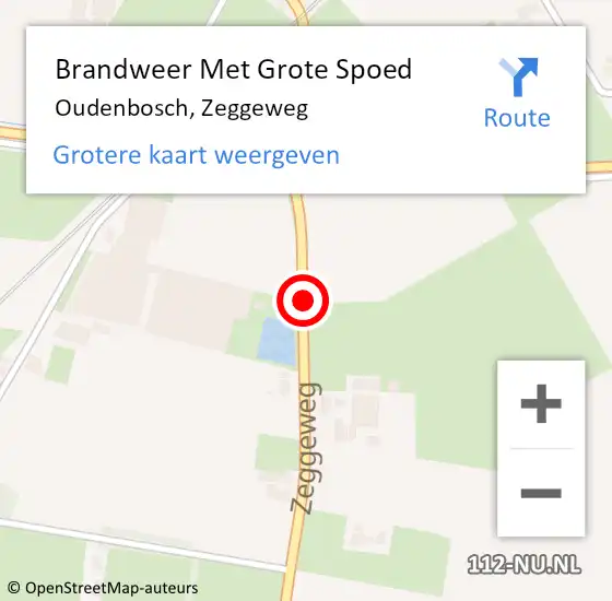 Locatie op kaart van de 112 melding: Brandweer Met Grote Spoed Naar Oudenbosch, Zeggeweg op 23 maart 2021 13:52