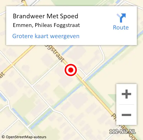 Locatie op kaart van de 112 melding: Brandweer Met Spoed Naar Emmen, Phileas Foggstraat op 24 maart 2021 00:41