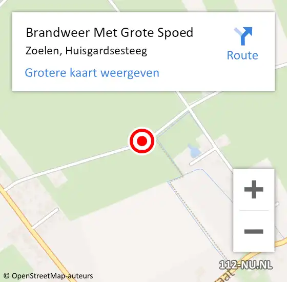 Locatie op kaart van de 112 melding: Brandweer Met Grote Spoed Naar Zoelen, Huisgardsesteeg op 24 maart 2021 06:21